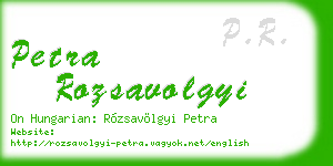 petra rozsavolgyi business card