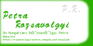 petra rozsavolgyi business card